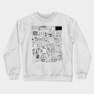 Art Supplies for Art Room Line Doodles Crewneck Sweatshirt